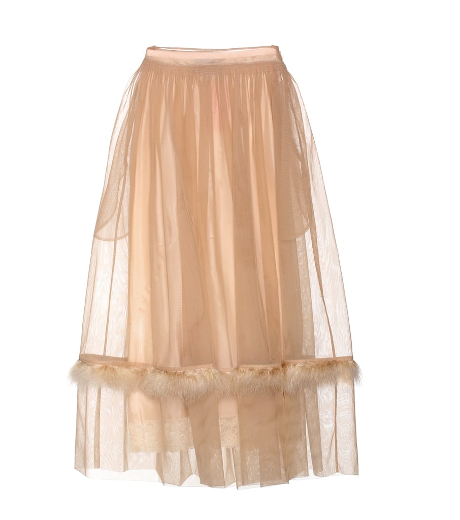Simone Rocha Feather-Trimmed Skirt