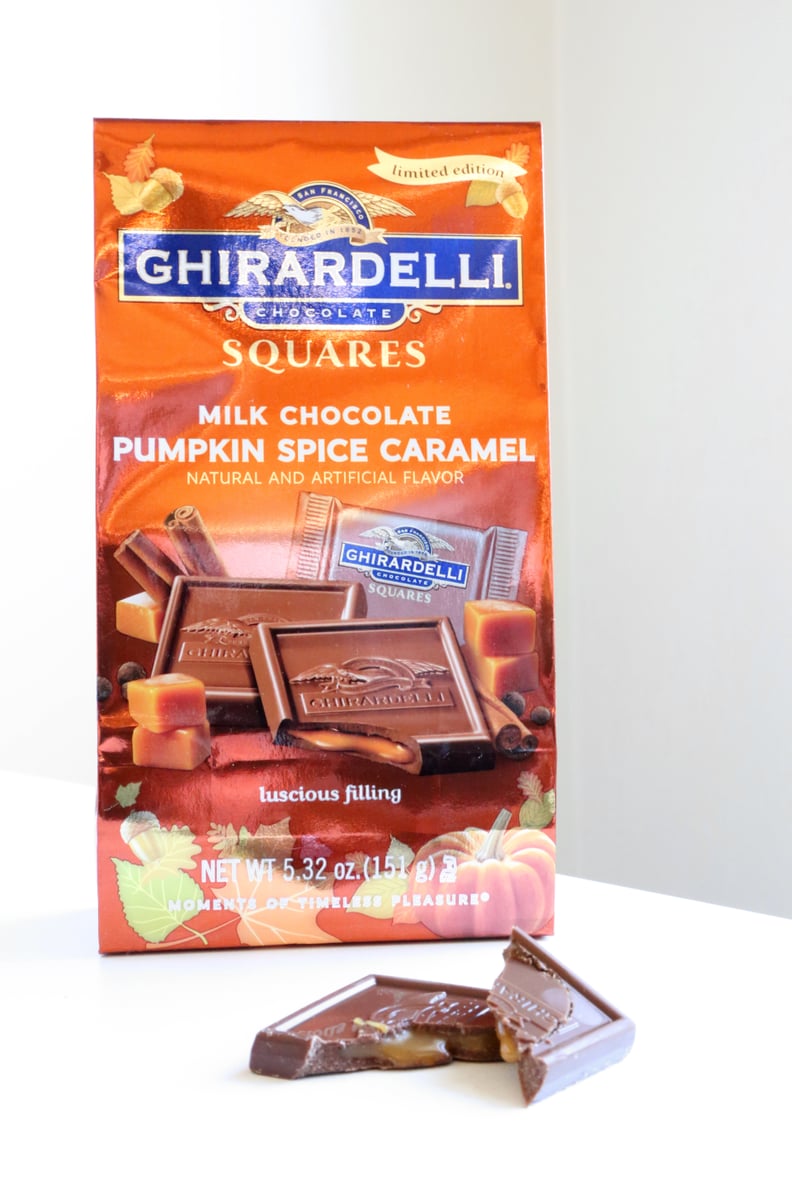 Ghirardelli Milk Chocolate Pumpkin Spice Caramel Squares ($4)