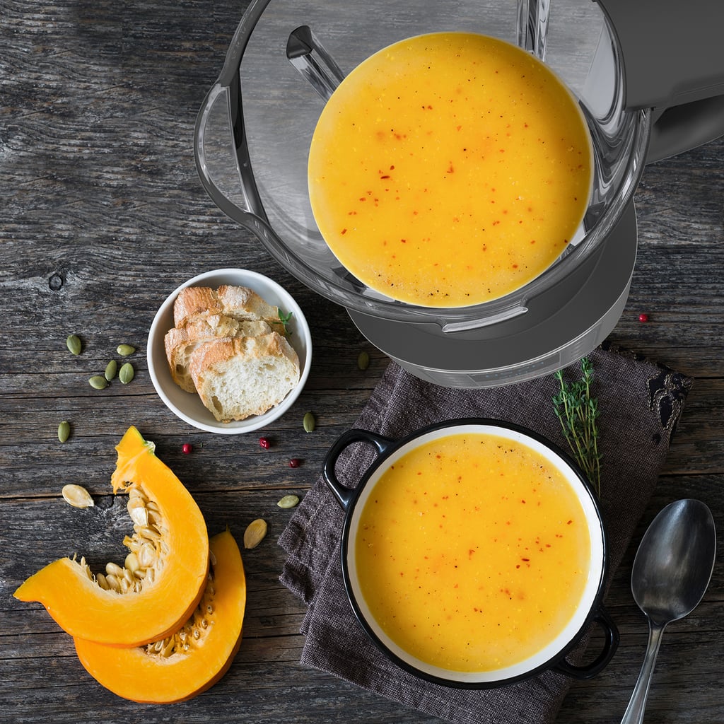 Using the same microprocessor technology featured in the beloved Instant Pot pressure cookers, the blender offers four "hot blending" programs — depending on if you want to puree or blend soups — and three different speeds.