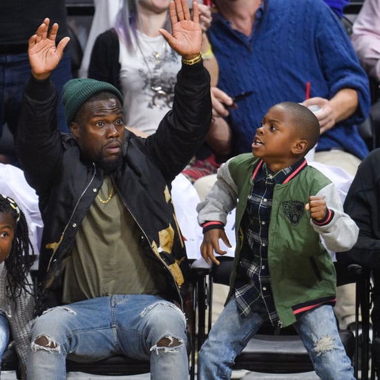 Kevin Hart and His Kids at an LA Clippers Game Nov. 2015