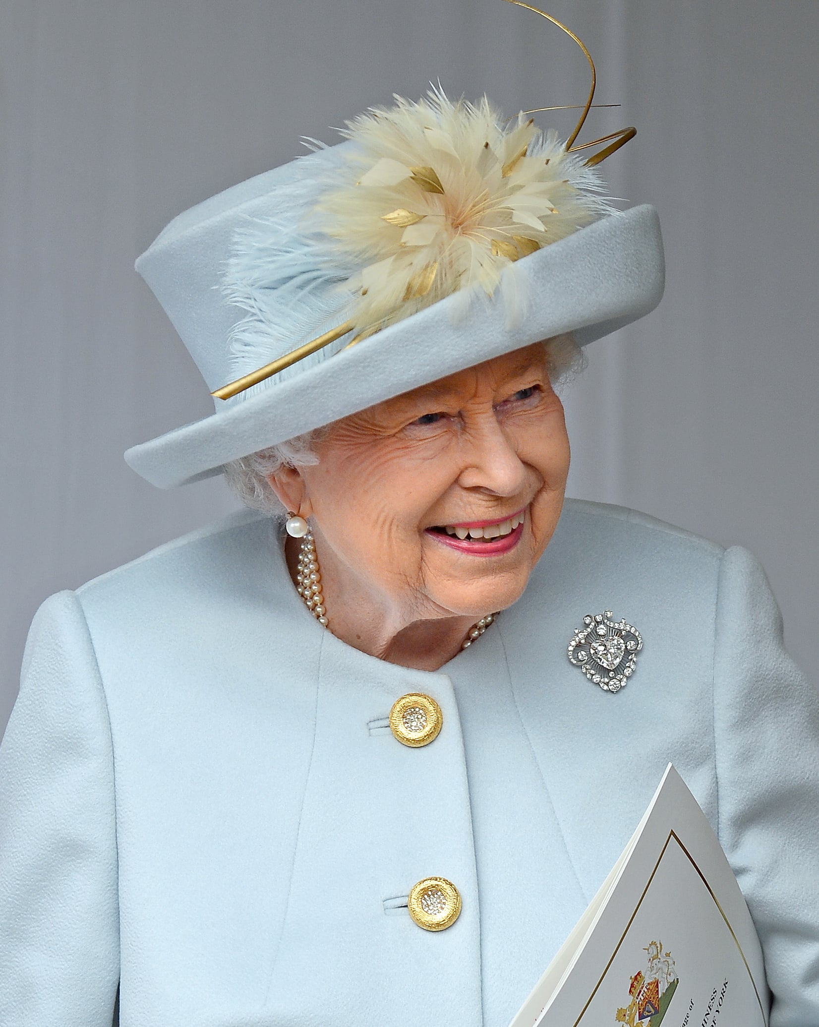 WINDSOR, UNITED KINGDOM - OCTOBER 12: (EMBARGOED FOR PUBLICATION IN UK NEWSPAPERS UNTIL 24 HOURS AFTER CREATE DATE AND TIME) Queen Elizabeth II attends the wedding of Princess Eugenie of York and Jack Brooksbank at St George's Chapel on October 12, 2018 in Windsor, England. (Photo by Pool/Max Mumby/Getty Images)