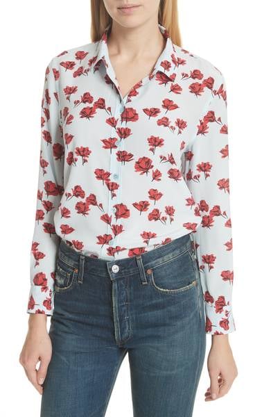 Equipment Leema Floral Silk Shirt