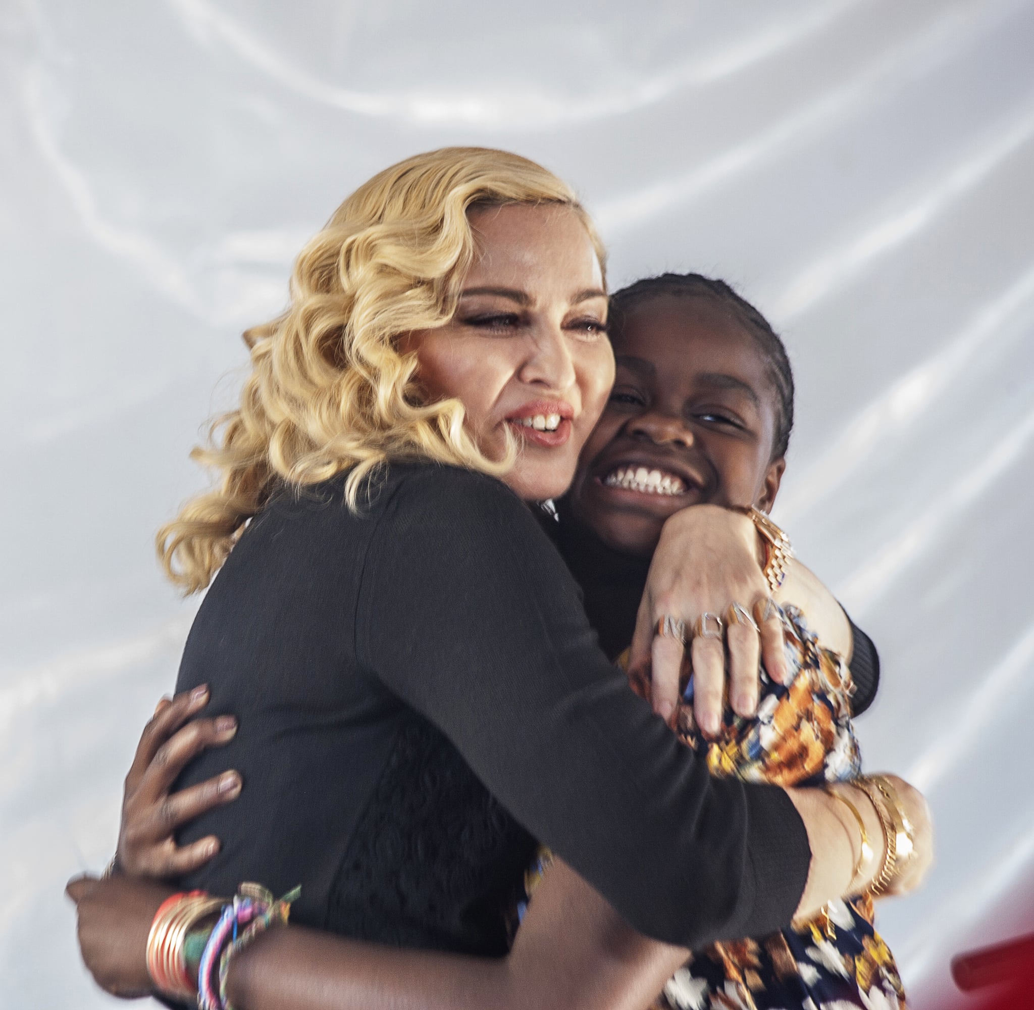 Madonna With Her Kids Opening Hospital In Malawi July 2017 Popsugar Celebrity
