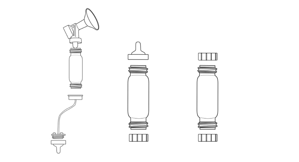 The Pump2Baby bottle is compatible with all Dr. Brown nipples and other similar sized nipples as well as Medela breast pumps.