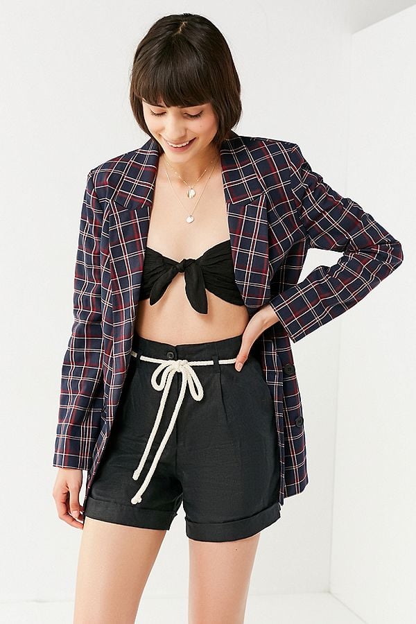 Urban Outfitters Just Female Holmes Plaid Blazer