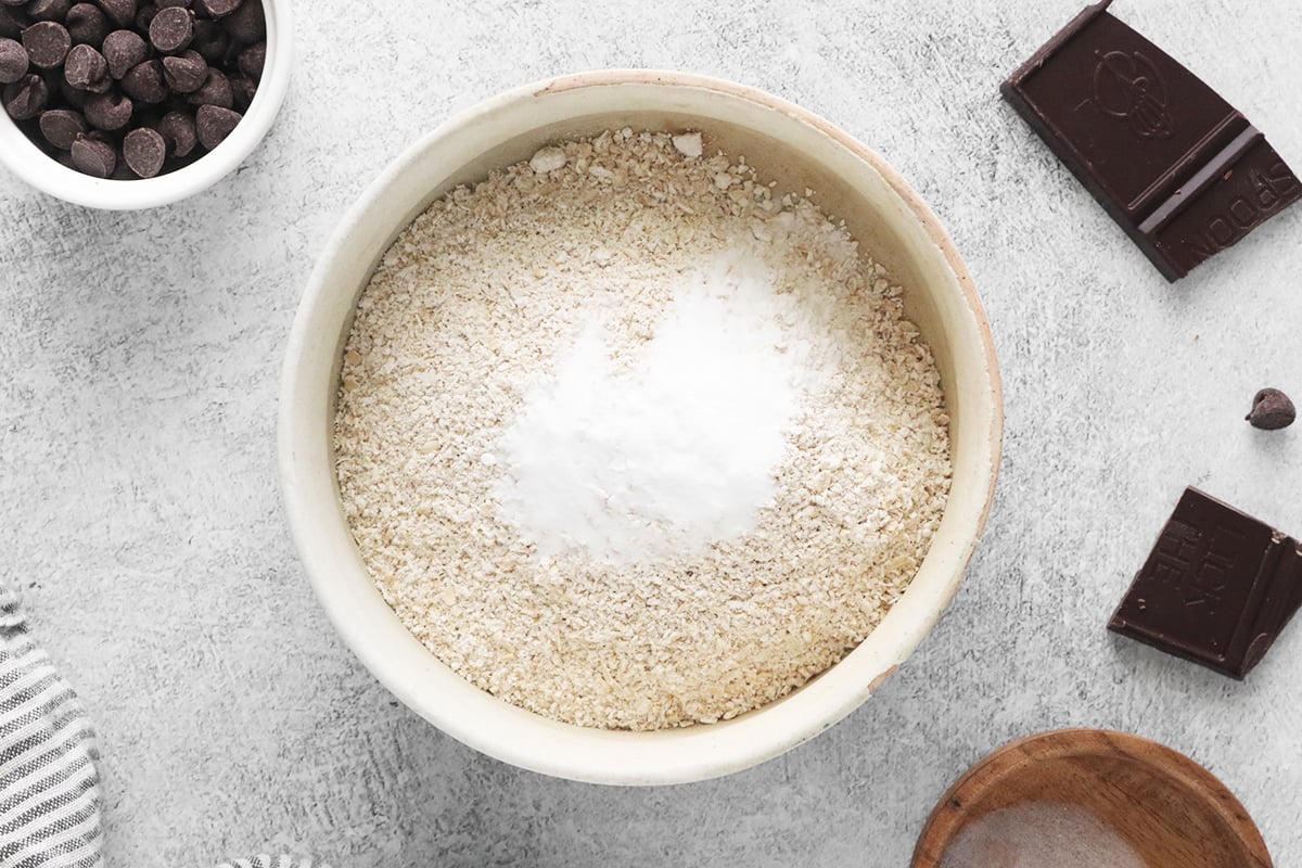 Mixing dry ingredients in a bowl