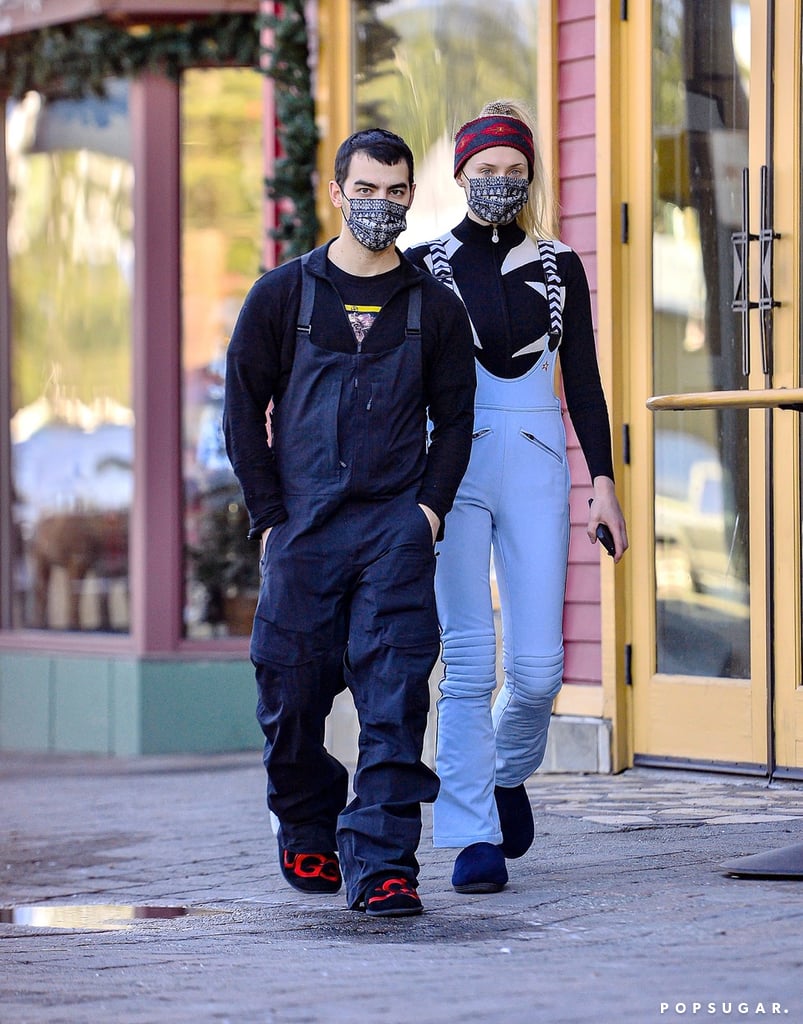 Sophie Turner and Joe Jonas Wore Matching Masks While Skiing
