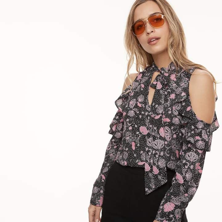 K/lab Floral Cold-Shoulder Blouse