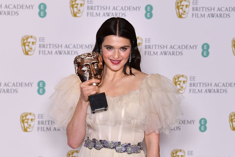 British actress Rachel Weisz poses with the award for a Supporting Actress for her work on the film 'The Favourite' at the BAFTA British Academy Film Awards at the Royal Albert Hall in London on February 10, 2019. (Photo by Ben STANSALL / AFP)        (Pho
