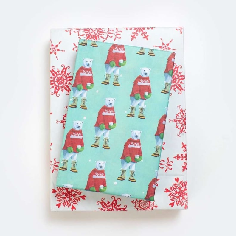 Caffeinated Bears: Polar Espresso Wrapping Paper