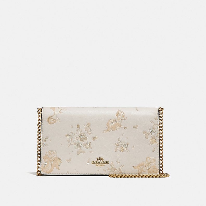 Disney X Coach Callie Foldover Chain Clutch With Disney Motif