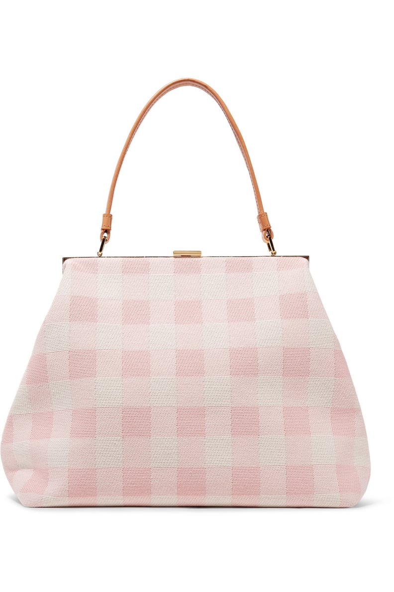 Mansur Gavriel Elegant Checked Cotton-Blend Canvas Tote