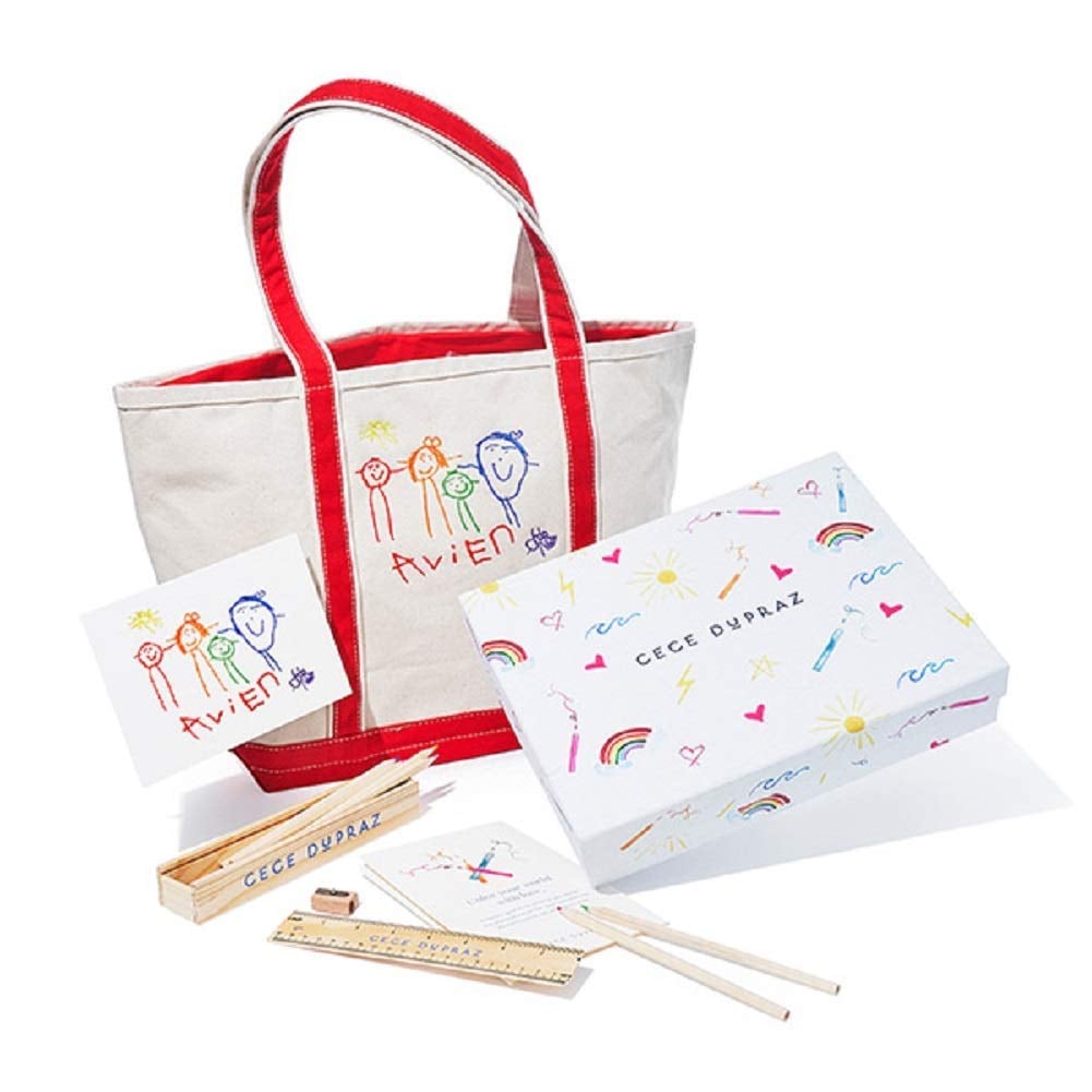 Cece DuPraz Children's Custom Artwork Tote Bag Gift Set