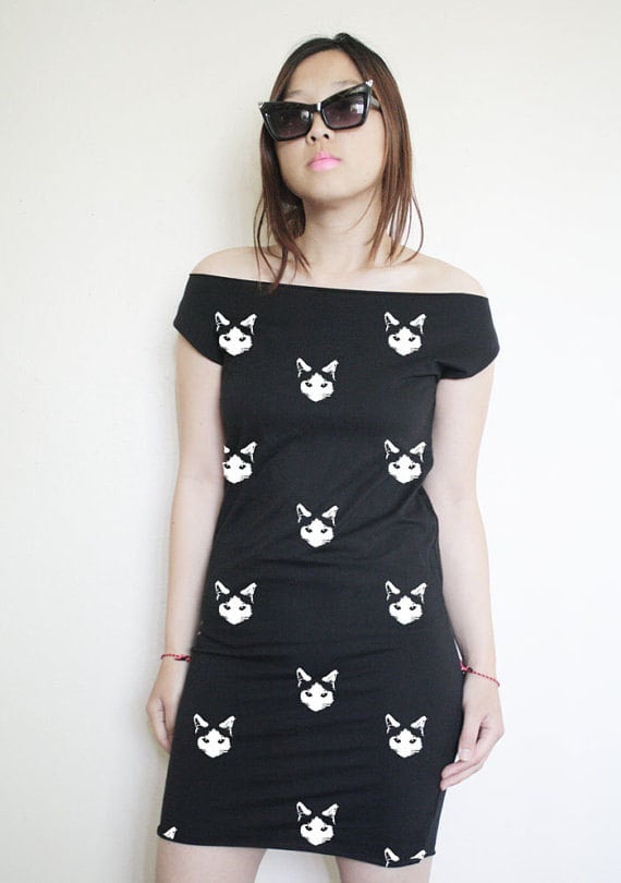 You'll be throwing some shade when you wear this black cat dress ($36) that screams "attitude."