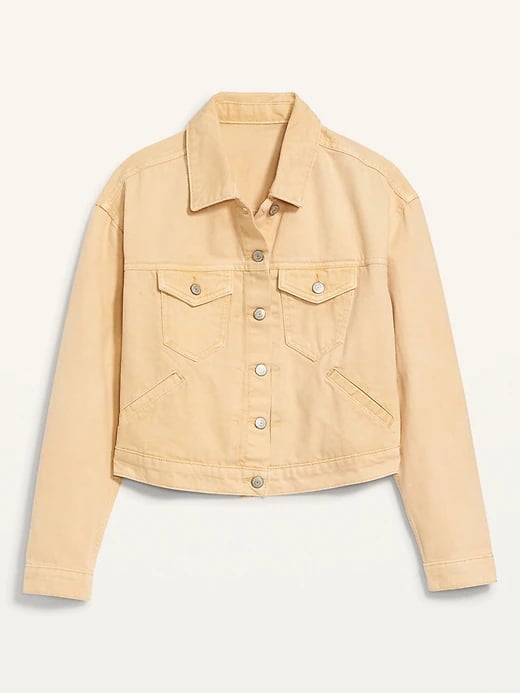 Old Navy Cropped Pop-Colour Jean Jacket for Women