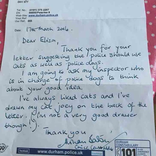 Girl's Letter to Police Chief About Police Cats