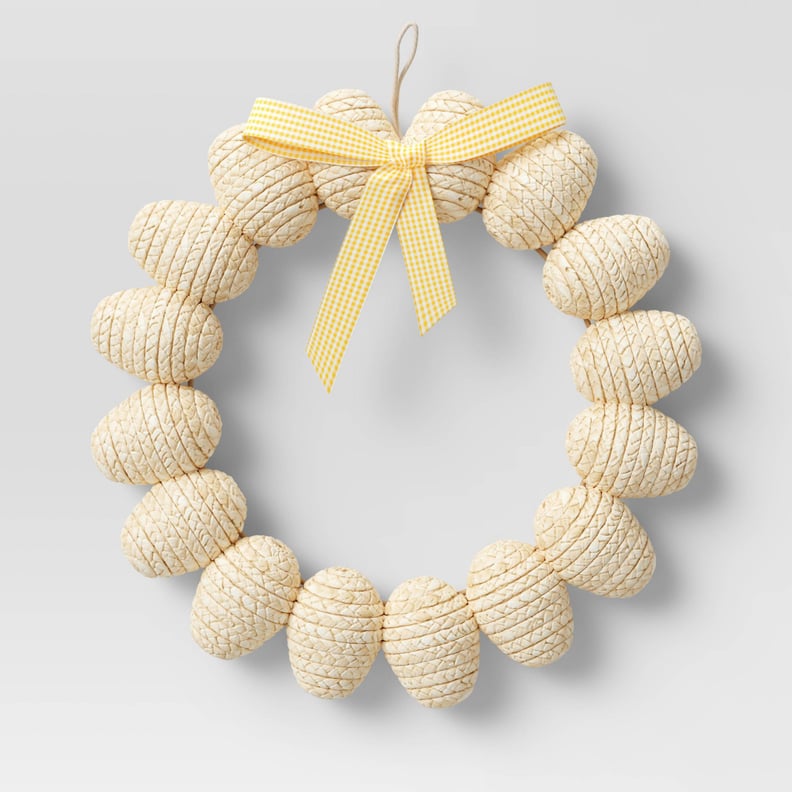 A Neutral Wreath: Threshold Braided Egg Wreath