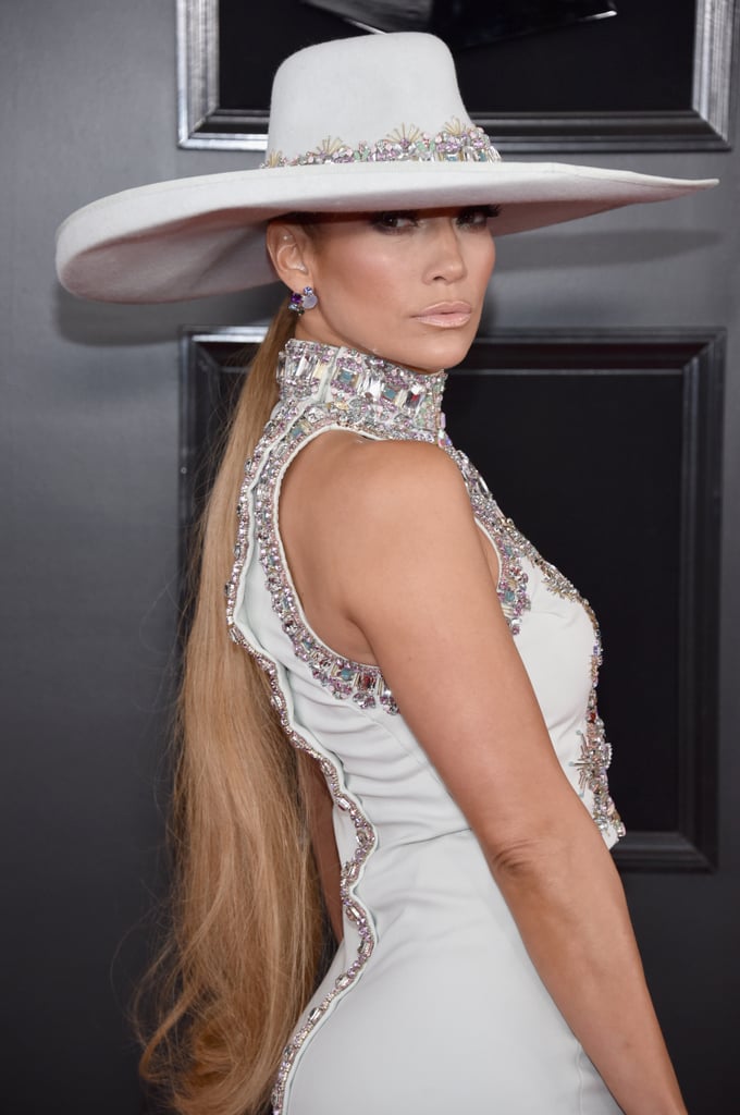 Jennifer Lopez's Ponytail at the 2019 Grammys