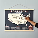 Baseball Stadium Screen Print Map