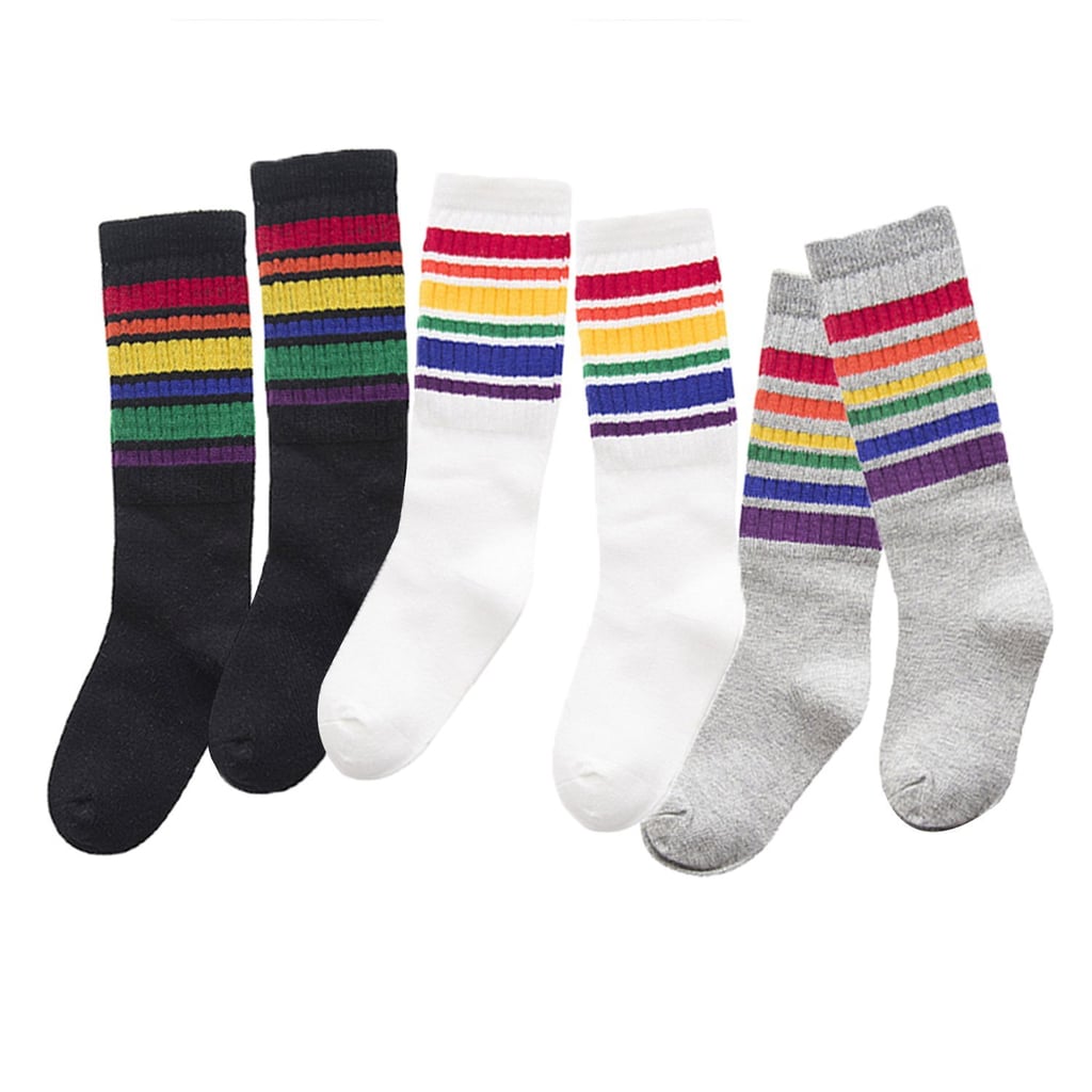Alizeal Toddler Stripes Knee-High Socks (3 Pairs)