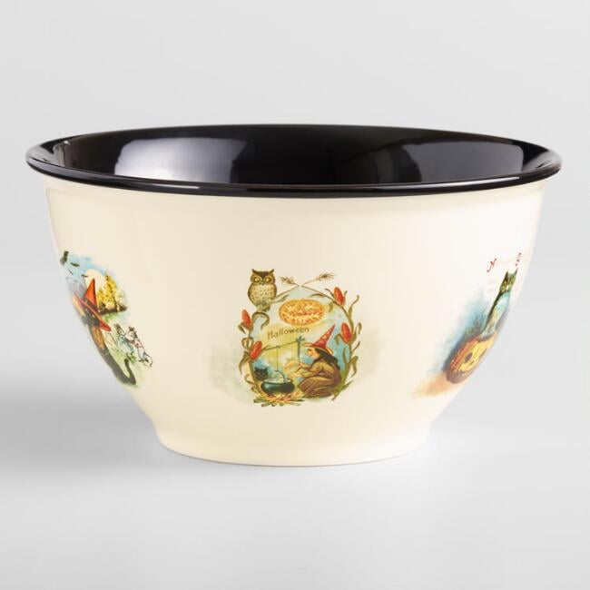 Flying Witch Enamel Serving Bowl