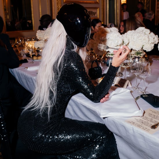 Kim Kardashian Eats in Face Mask at Balenciaga Paris Dinner