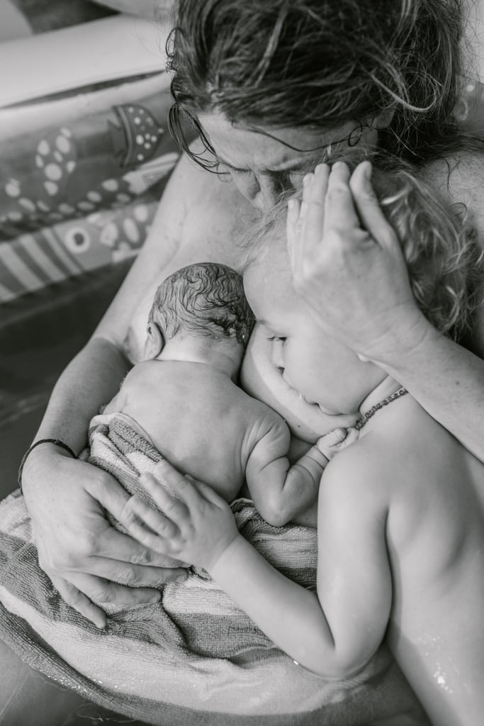 Mom Breastfeeding During Childbirth