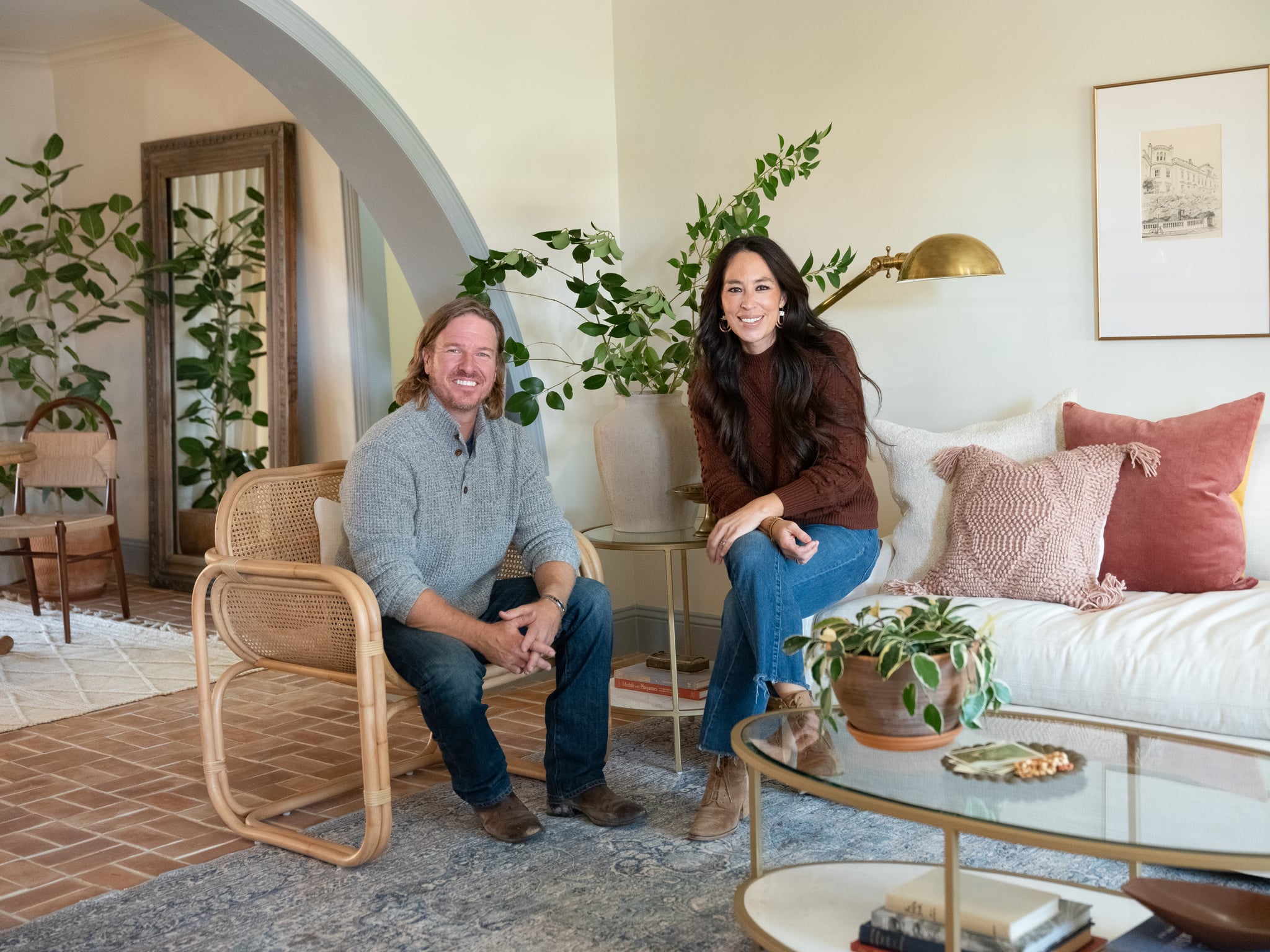 Portrait of Chip and Joanna Gaines at Deibel Reveal, as seen on Fixer Upper, Season 6 .