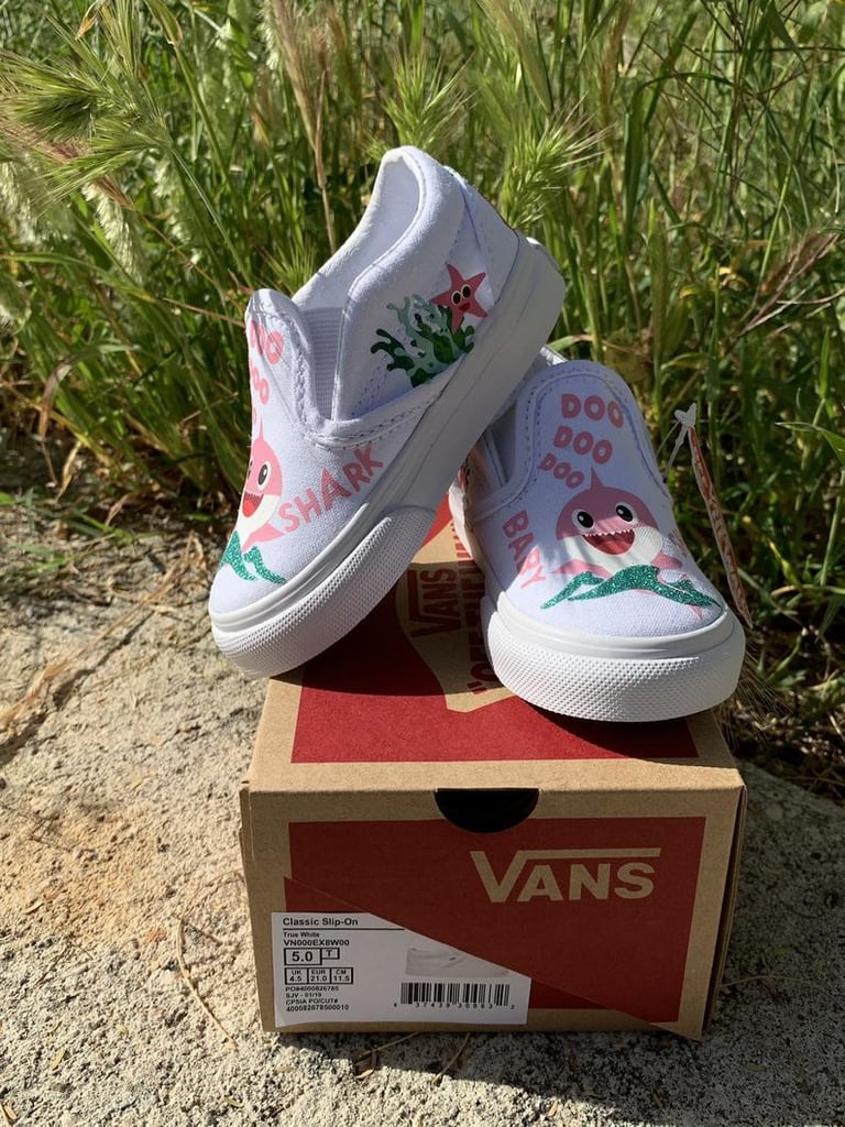 vans kids shark shoes