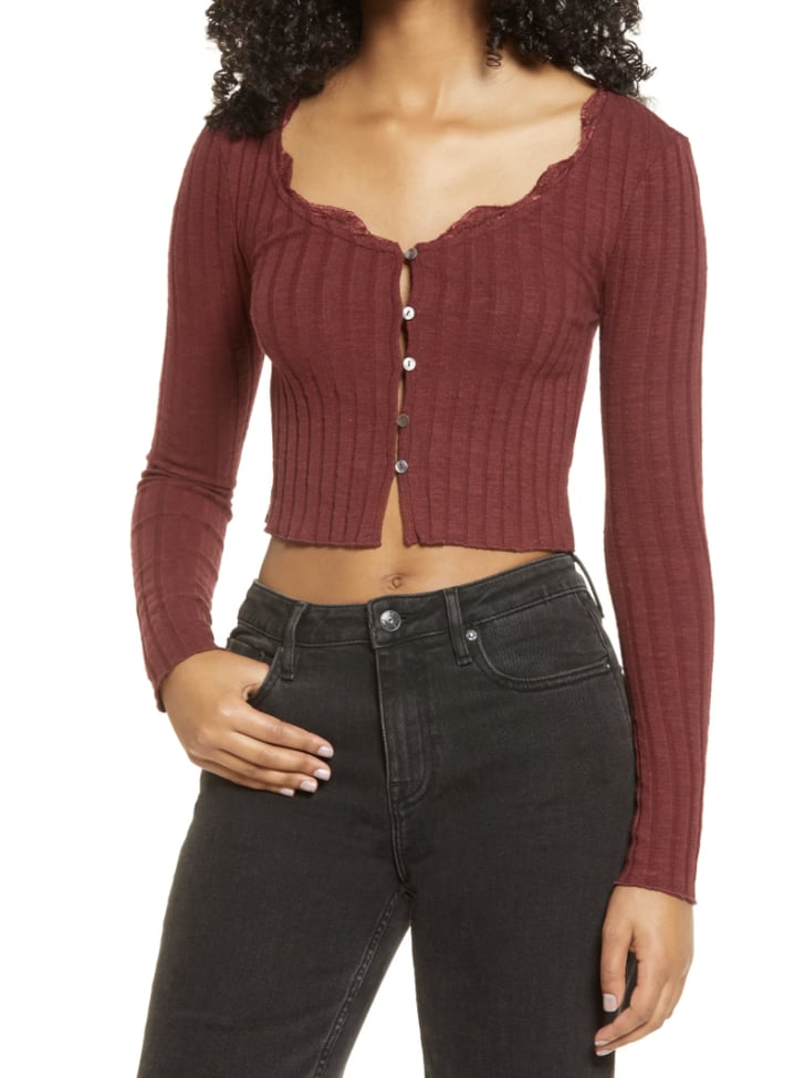 under cardigan tops