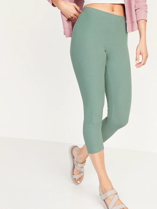 Old Navy High-Waisted Rib-Knit Cropped Leggings