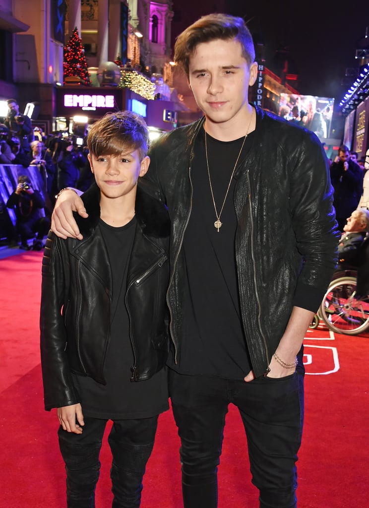 Brooklyn and Romeo Beckham at the UK Star Wars Premiere