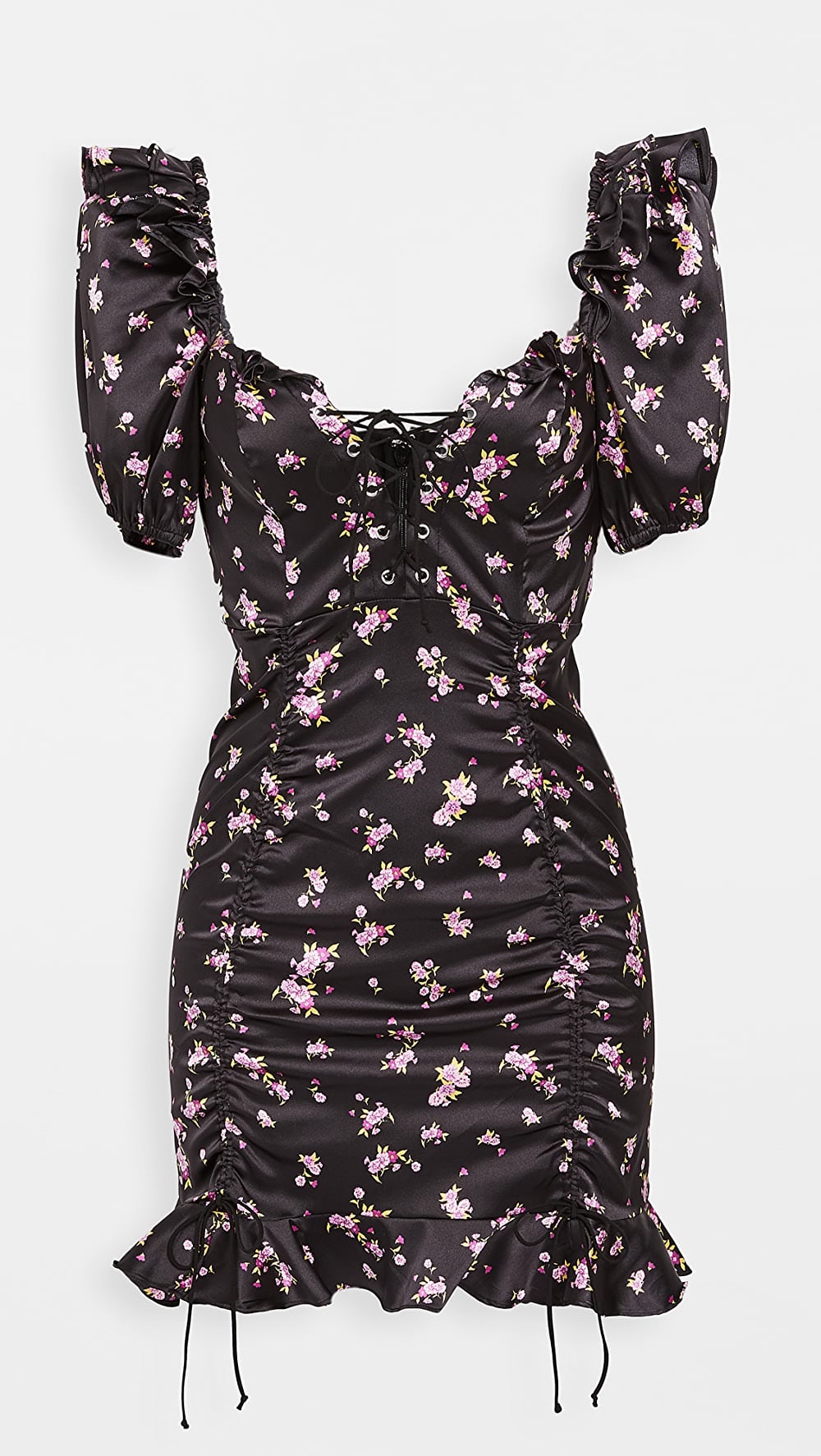 For love and lemons black floral dress discount