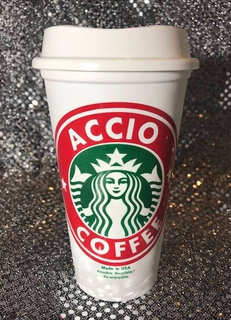 Harry Potter Personalized Customized "Accio Coffee" Starbucks Cup ($10)