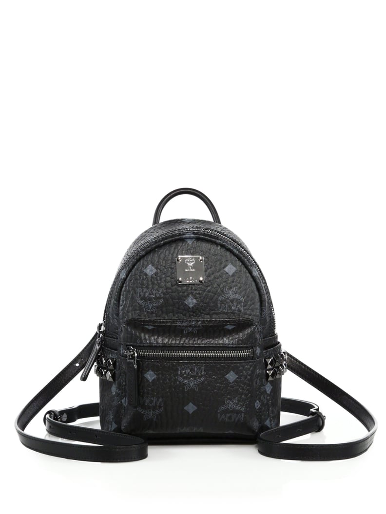 MCM Mini Studded Canvas Backpack