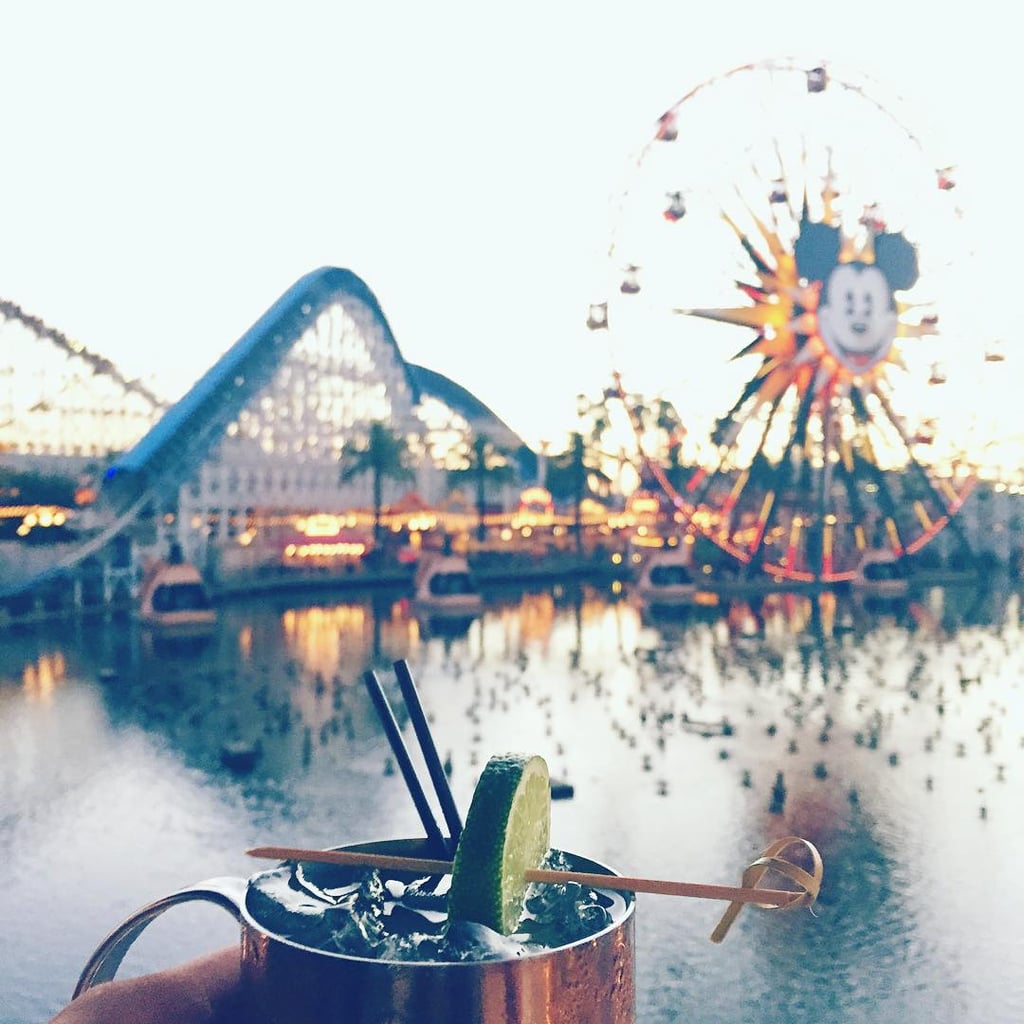 Go to a theme park at sundown.