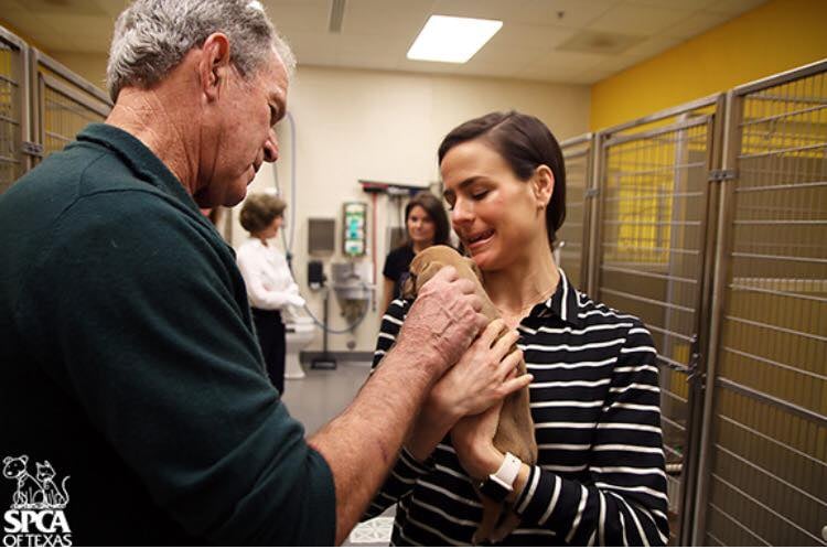 George W. Bush Adopts Puppy