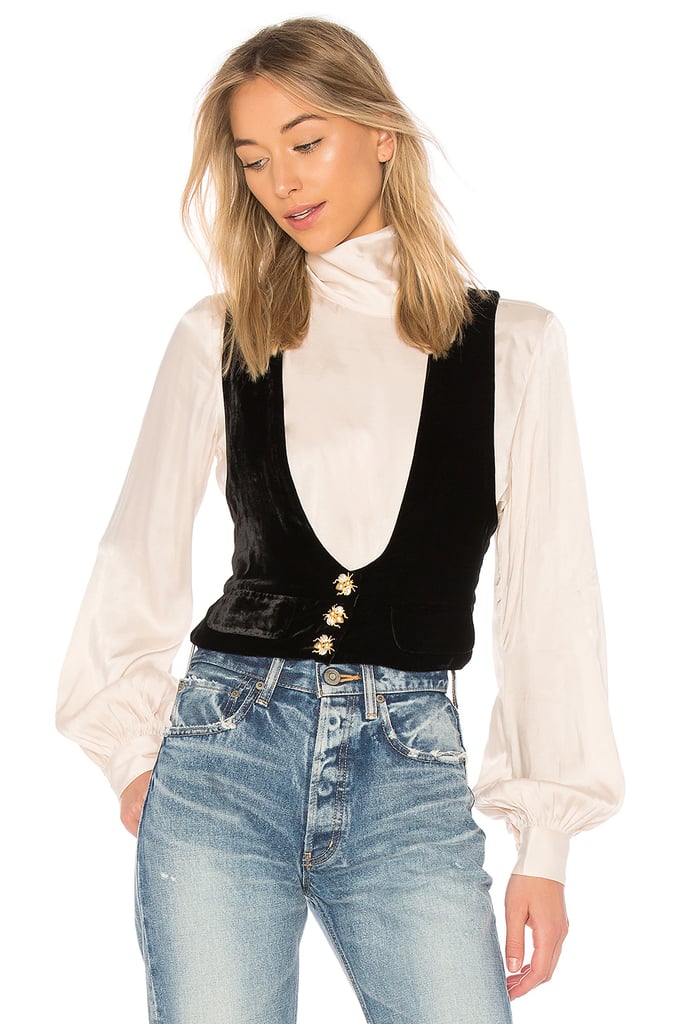 For Love & Lemons Beatrix Velvet Vest