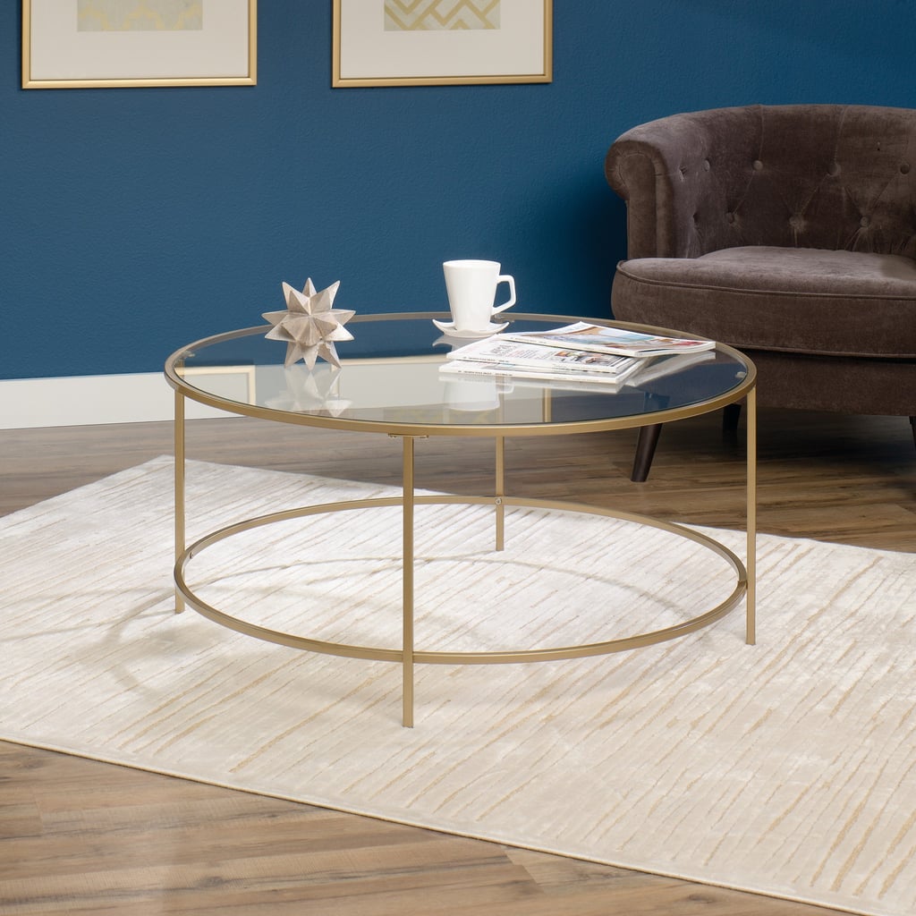 A Glam Round Coffee Table: Sauder International Luxury Coffee Table