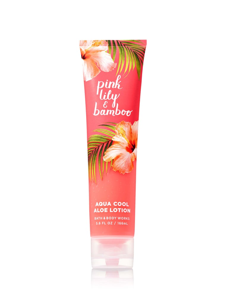 Pink Lily and Bamboo Aqua Cool Aloe Lotion Best Bath and Body Works Products 2018 POPSUGAR