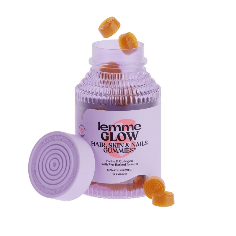 Lemme Glow, Hair, Skin, and Nails Gummies