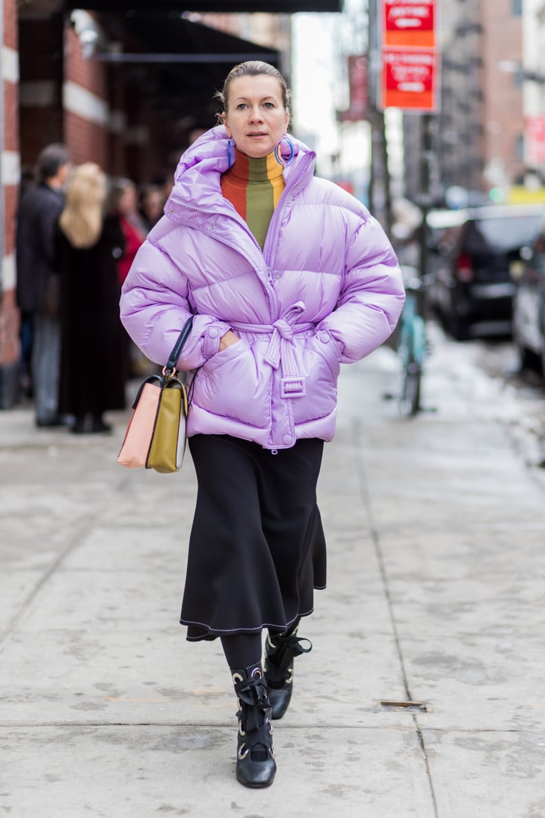 Stay Warm For Winter in a Purple Puffer Jacket