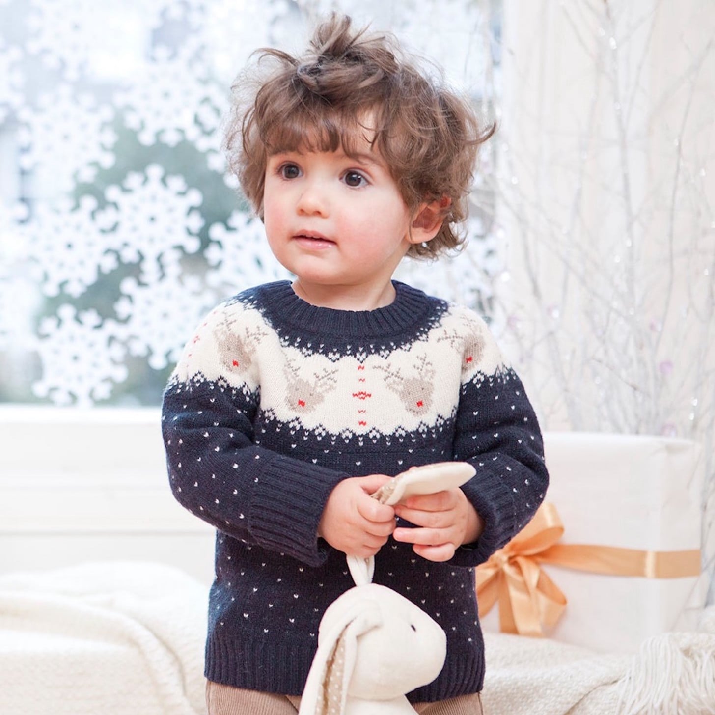 ZOEREA Toddler Unisex Baby Button-up Cotton Coat Deer Christmas Cardigan Sweater 