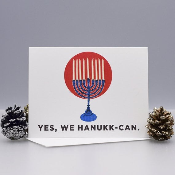 "Yes, We Hanukk-Can" Card