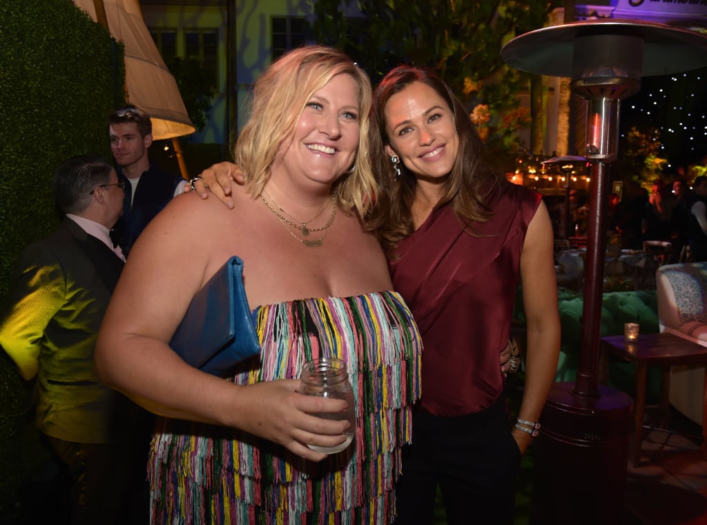 Pictured: Bridget Everett and Jennifer Garner