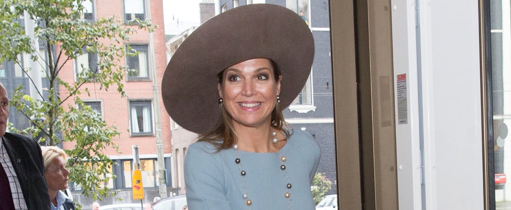 Dutch Queen Maxima Wearing a Giant Hat