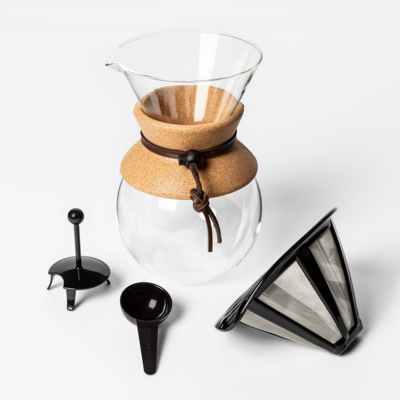 Bodum Pour Over Coffee Maker 8 Cup, Double Wall Cork