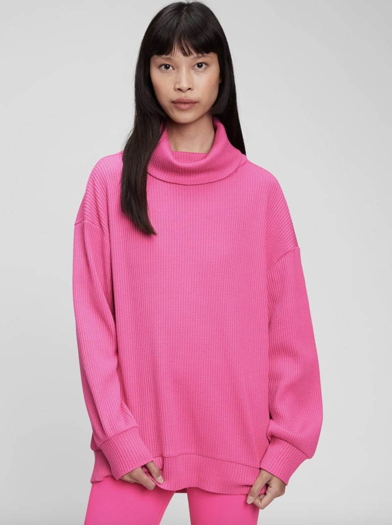 Gap Waffle-Knit Turtleneck T-Shirt