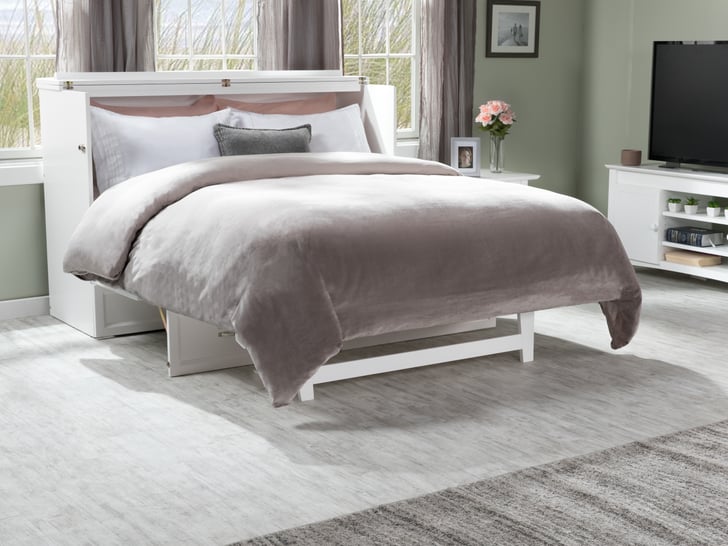 kimsey queen storage murphy bed with mattress