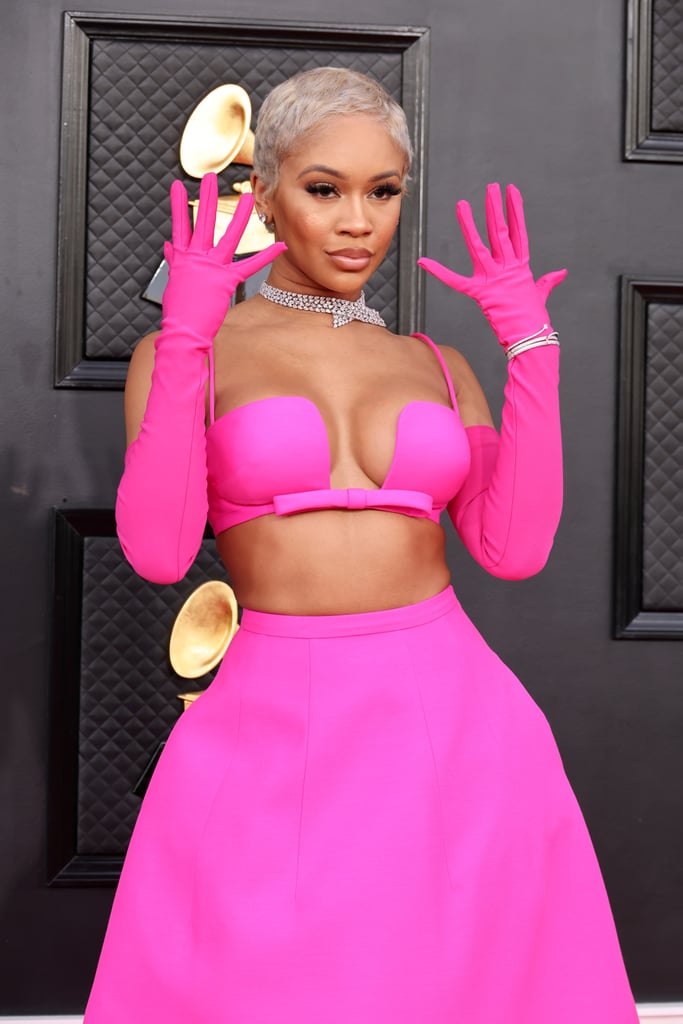 Saweetie's Pink Valentino Look at the Grammy Awards